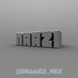 naazi in Solid Grey style - 3D name wallpaper