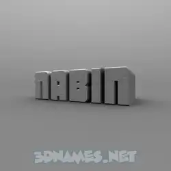 nabin in Solid Grey style - 3D name wallpaper