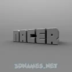 nacer in Solid Grey style - 3D name wallpaper