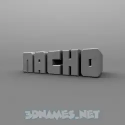 nacho in Solid Grey style - 3D name wallpaper