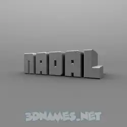 nadal in Solid Grey style - 3D name wallpaper