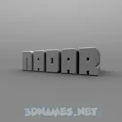 nadar in Solid Grey style - 3D name wallpaper