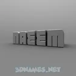 naeem in Solid Grey style - 3D name wallpaper