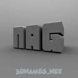 nag in Solid Grey style - 3D name wallpaper