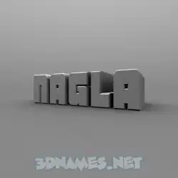 nagla in Solid Grey style - 3D name wallpaper