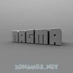 nagma in Solid Grey style - 3D name wallpaper