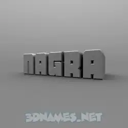 nagra in Solid Grey style - 3D name wallpaper