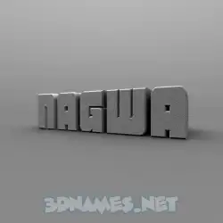 nagwa in Solid Grey style - 3D name wallpaper