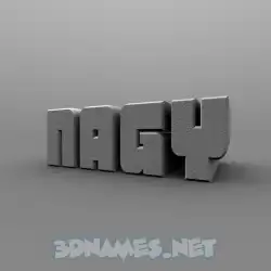 nagy in Solid Grey style - 3D name wallpaper