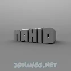nahid in Solid Grey style - 3D name wallpaper