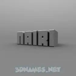nairi in Solid Grey style - 3D name wallpaper