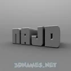 najd in Solid Grey style - 3D name wallpaper