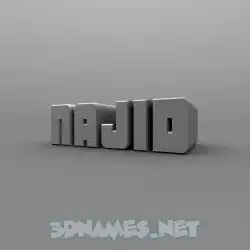 najid in Solid Grey style - 3D name wallpaper