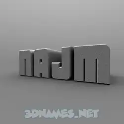 najm in Solid Grey style - 3D name wallpaper