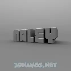 naley in Solid Grey style - 3D name wallpaper