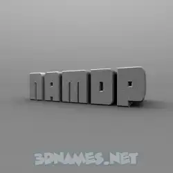 namdp in Solid Grey style - 3D name wallpaper