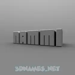 nammi in Solid Grey style - 3D name wallpaper