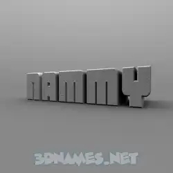 nammy in Solid Grey style - 3D name wallpaper