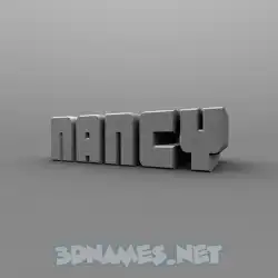 nancy in Solid Grey style - 3D name wallpaper
