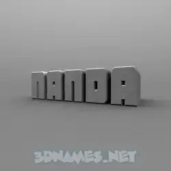 nanda in Solid Grey style - 3D name wallpaper