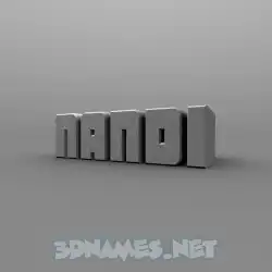 nandi in Solid Grey style - 3D name wallpaper