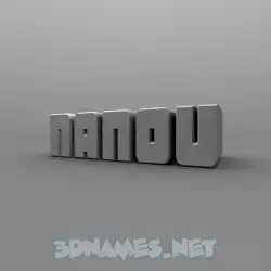 nanou in Solid Grey style - 3D name wallpaper