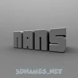 nans in Solid Grey style - 3D name wallpaper