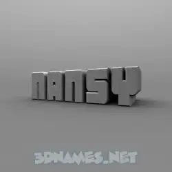 nansy in Solid Grey style - 3D name wallpaper
