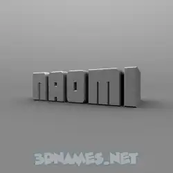 naomi in Solid Grey style - 3D name wallpaper