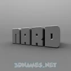 nard in Solid Grey style - 3D name wallpaper