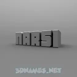 narsi in Solid Grey style - 3D name wallpaper