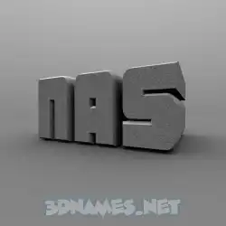 nas in Solid Grey style - 3D name wallpaper