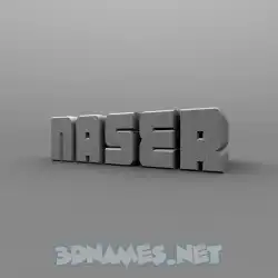 naser in Solid Grey style - 3D name wallpaper