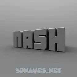 nash in Solid Grey style - 3D name wallpaper