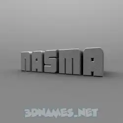 nasma in Solid Grey style - 3D name wallpaper