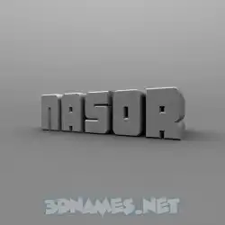 nasor in Solid Grey style - 3D name wallpaper