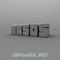 nasos in Solid Grey style - 3D name wallpaper