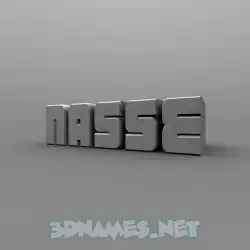 nasse in Solid Grey style - 3D name wallpaper