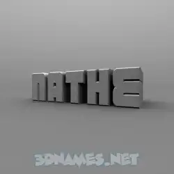 nathe in Solid Grey style - 3D name wallpaper