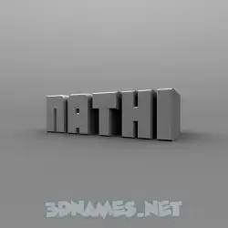 nathi in Solid Grey style - 3D name wallpaper