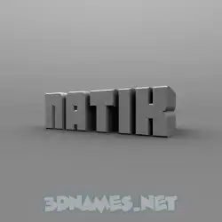 natik in Solid Grey style - 3D name wallpaper
