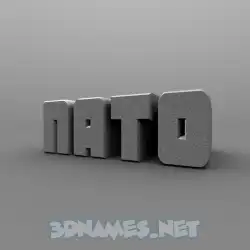 nato in Solid Grey style - 3D name wallpaper