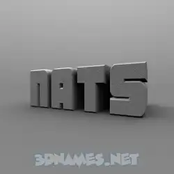 nats in Solid Grey style - 3D name wallpaper
