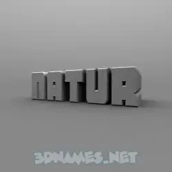 natur in Solid Grey style - 3D name wallpaper