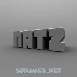 natz in Solid Grey style - 3D name wallpaper