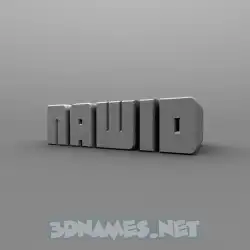 nawid in Solid Grey style - 3D name wallpaper