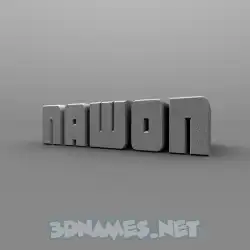 nawon in Solid Grey style - 3D name wallpaper
