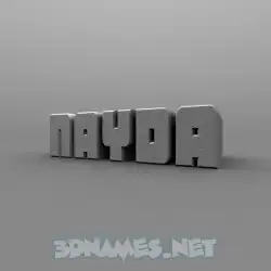 nayda in Solid Grey style - 3D name wallpaper