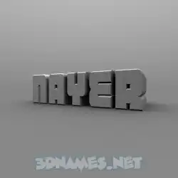 nayer in Solid Grey style - 3D name wallpaper
