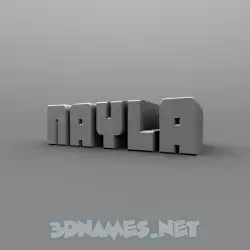 nayla in Solid Grey style - 3D name wallpaper